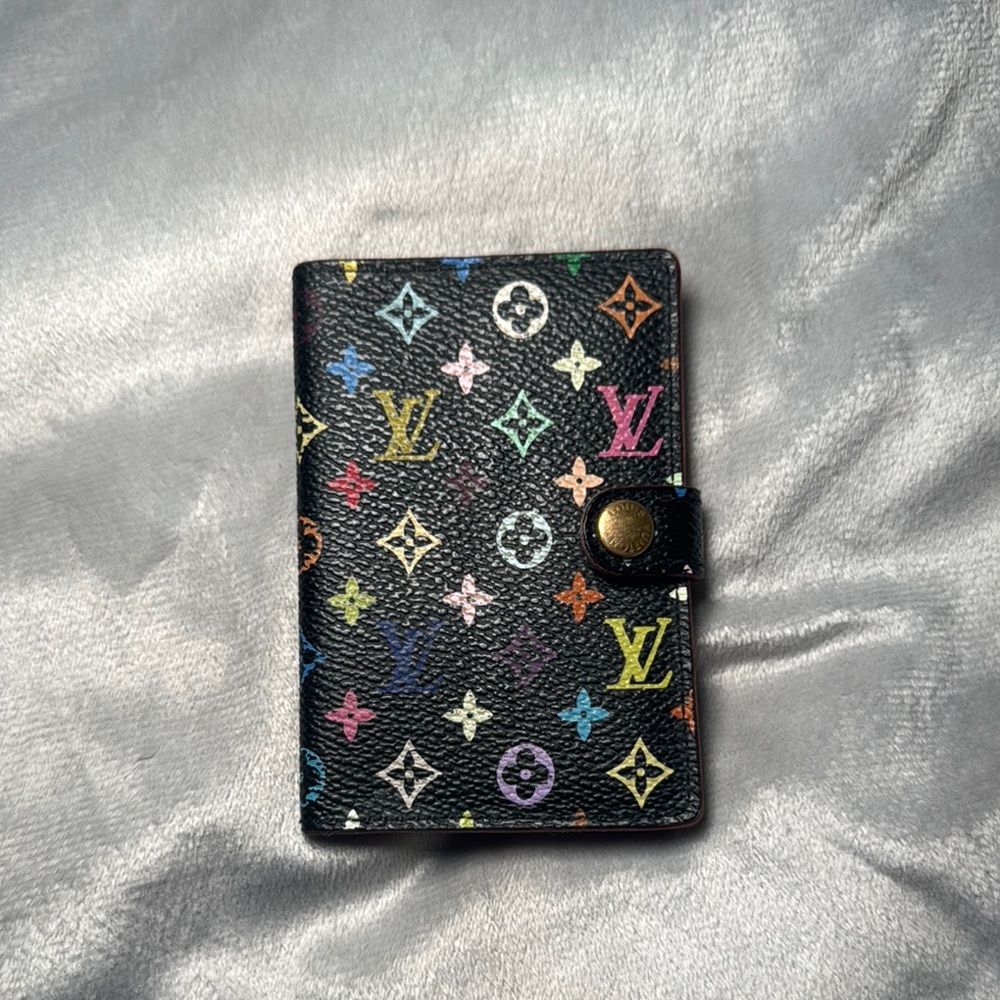 Louis Vuitton Black Multicolor Takashi Murakami Monogram Card Holder